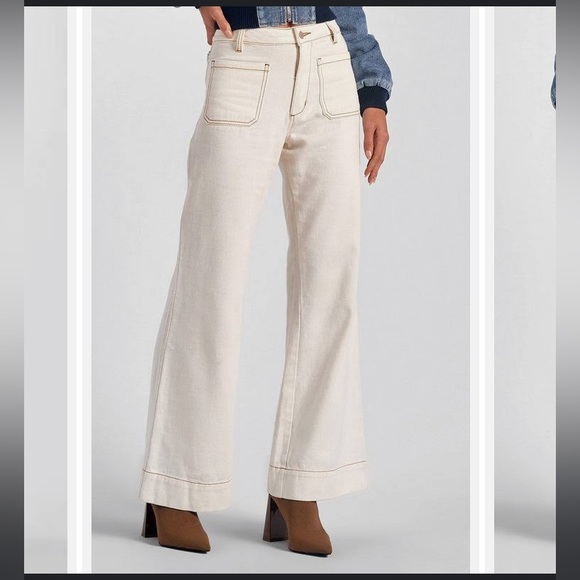 Antonio Melani Anisha Flare Leg High Waisted Stretch Denim Jeans - Picture 5 of 6